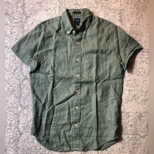 J Crew Men’s Slim Linen-Cotton Short-Sleeve Shirt